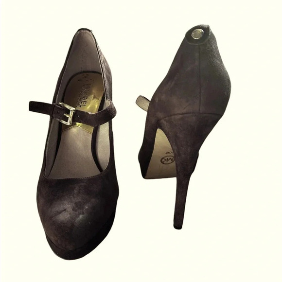Michael Kors Womens Brown Suede Mary Jane Stiletto Platform Heels US size 10 - Picture 1 of 10